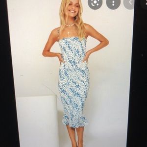 BRAND NEW verge girl day dream shirred midi dress